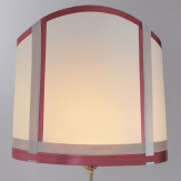 "Ianira" lampara de sobremesa de cristal de Murano - 1 luz - rojo y plata - detalle