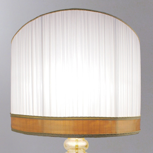 "Eudora" lampara de sobremesa de cristal de Murano - 1 luz - oro y ambar - detalle