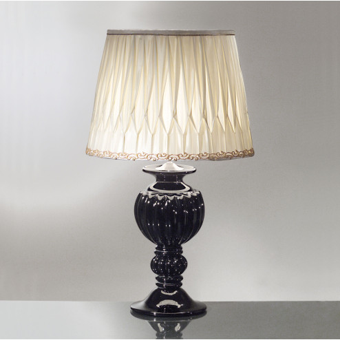 "Tersicore" lampe de table en verre de Murano - 1 lumiere - noir