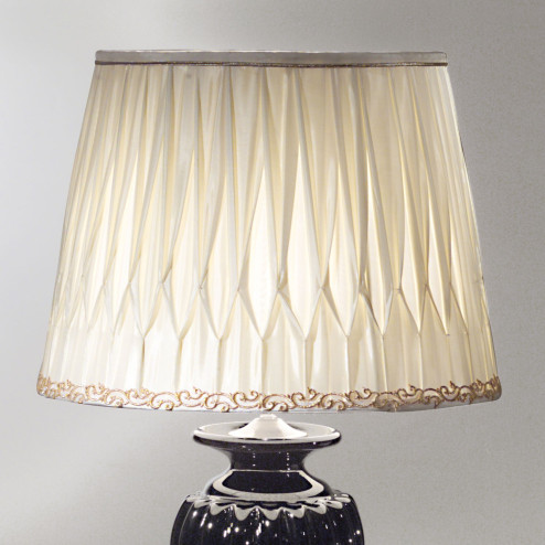 "Tersicore" lampe de table en verre de Murano - 1 lumiere - noir - detail