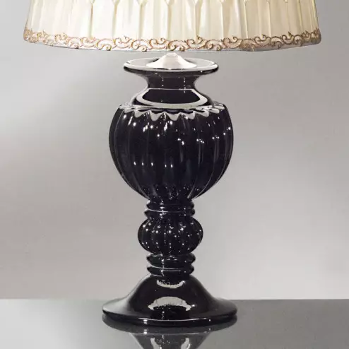 "Tersicore" Murano glass table lamp - 1 light - black - detail