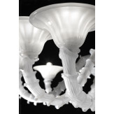 "Candido" lampara de araña de Murano - 6 luces, blanco - detalle
