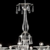 "Gioia" Murano glas Kronleuchter - 12 flammig, transparent - detail