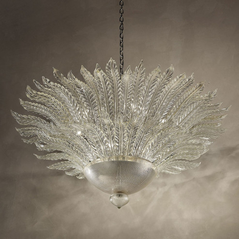 Fantastico Murano glass ceiling light -12 Lights, silver