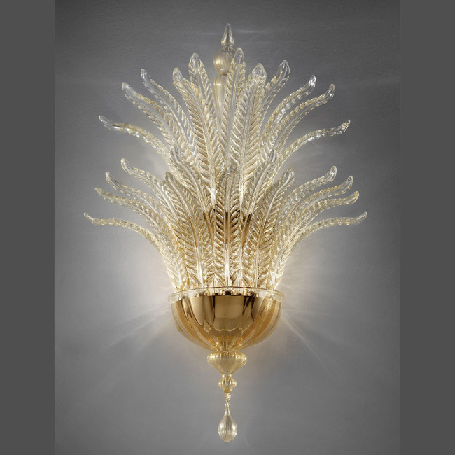 "Fantastico" Murano glass sconce - 5 lights, gold