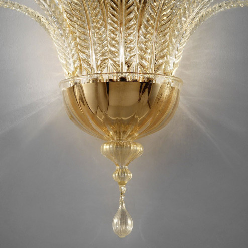 "Fantastico" Murano glass sconce - 5 lights, gold - detail
