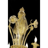 "Zoe" lampara de pie de Murano color oro - detalle