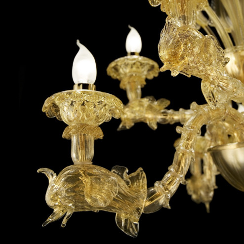 "Zoe" gold Murano glas stehleuchte - detail