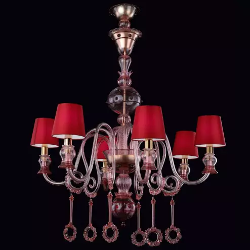 "Mercury" Murano glass chandelier - 6 lights