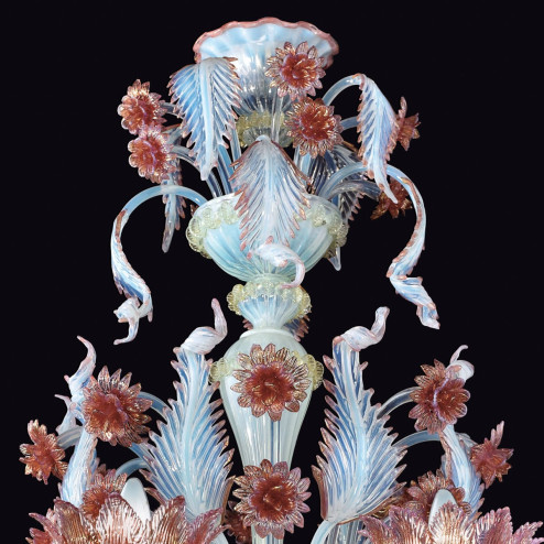 "Malia" Murano glass chandelier - 8 lights