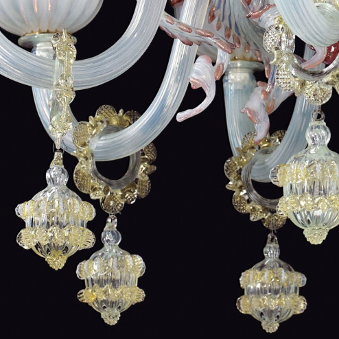 "Malia" Murano glass chandelier - 8 lights