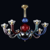 "Arlecchino" lampara de cristal de Murano - 8 luces