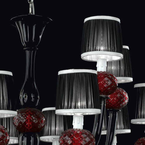 "Morer" Murano glass chandelier - 8+4 lights