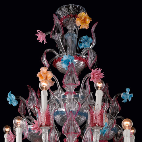 "Romantico" lustre en verre de Murano - 15 lumieres