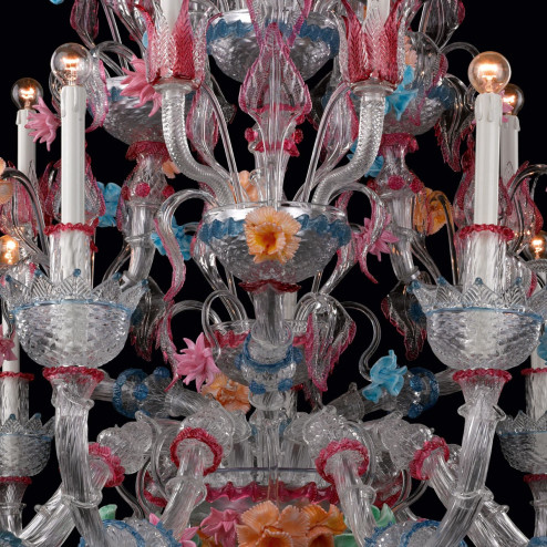 "Romantico" lampara de cristal de Murano - 15 luces