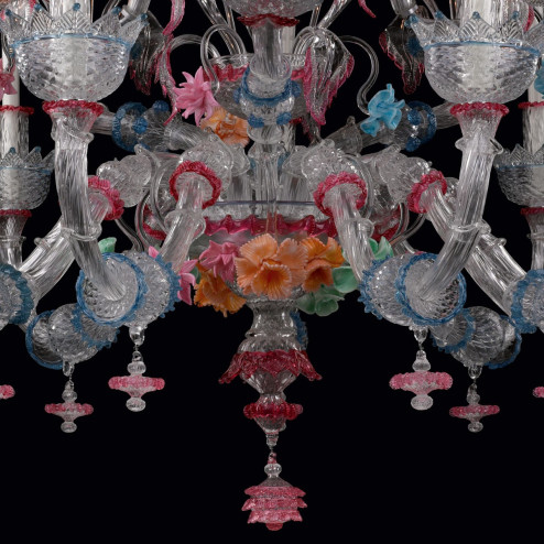 "Romantico" lustre en verre de Murano - 15 lumieres