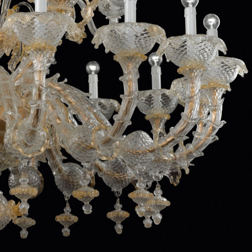 "Reale" Murano glass chandelier - 24 lights