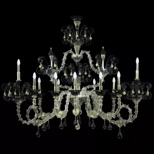 "Nerino" Murano glass chandelier - 12 lights