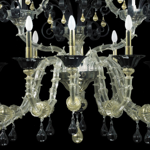 "Nerino" Murano glass chandelier - 12 lights