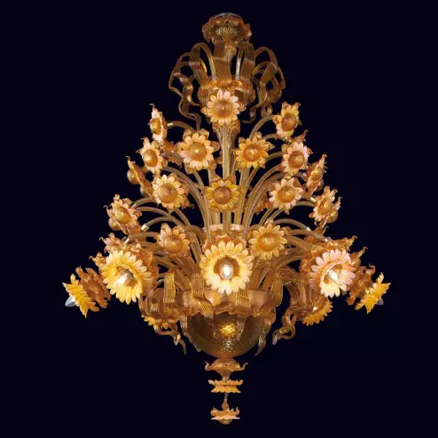 "Daisy" lampara de araña de Murano - 8 + 24 luces