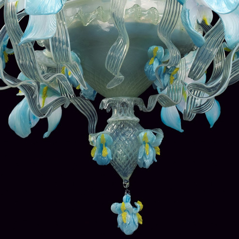 "Elsa" lustre en cristal de Murano - 8 lumieres