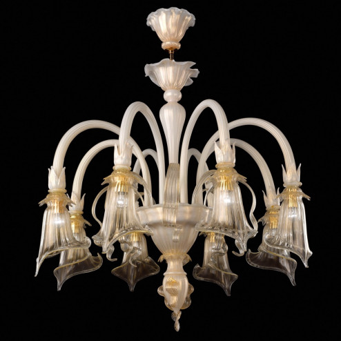 "Bianca" Murano glass chandelier