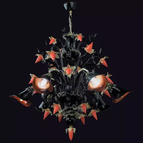 "Capriccio" araña de cristal de Murano - 6 luces