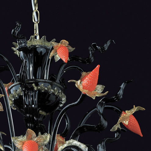"Capriccio" lustre en verre de Murano - 6 lumieres