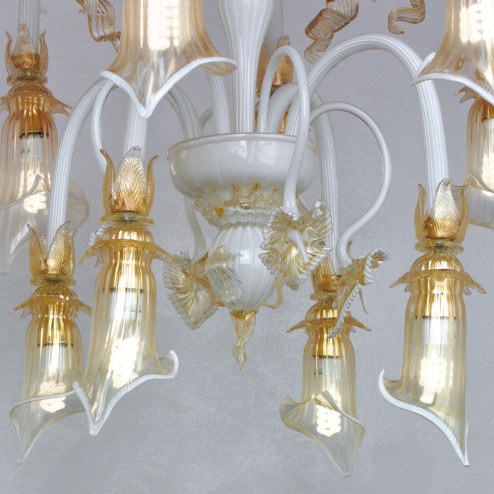 "Flaminia" Murano glass chandelier - 8+4 lights