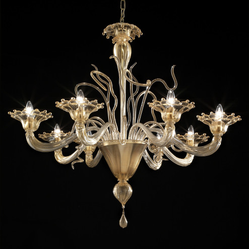 Gondola Murano chandelier - 8 lights - all gold