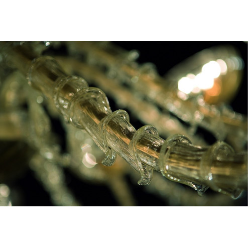"Champagne" araña de cristal de Murano - 36 luces - color oro