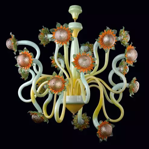 "Vincent" Murano glass chandelier