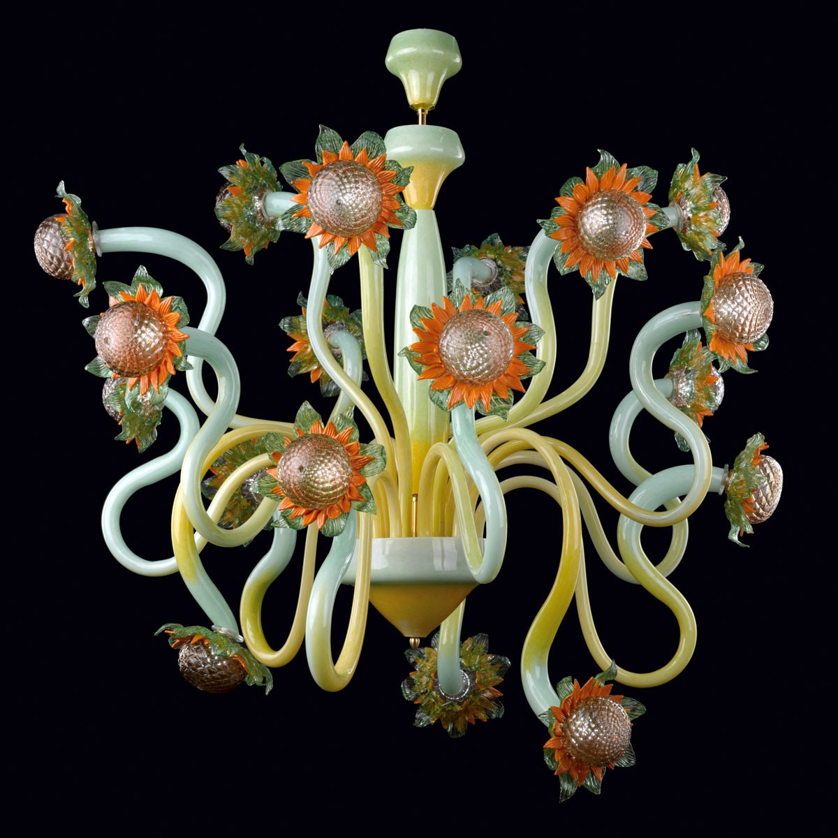 "Vincent" Murano glass chandelier - 18 lights