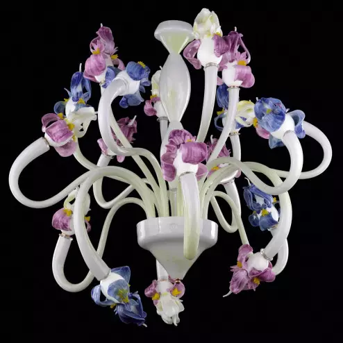 "Orchid" Murano glass chandelier