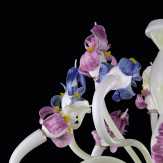 "Orchid" lustre en verre de Murano - 18 lumieres