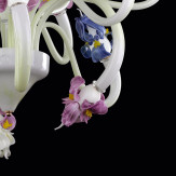 "Orchid" lustre en verre de Murano - 18 lumieres