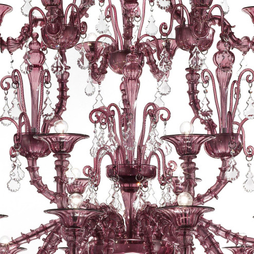 "Altea" lustre en verre de Murano - 12+6+6 lumieres- amethyste
