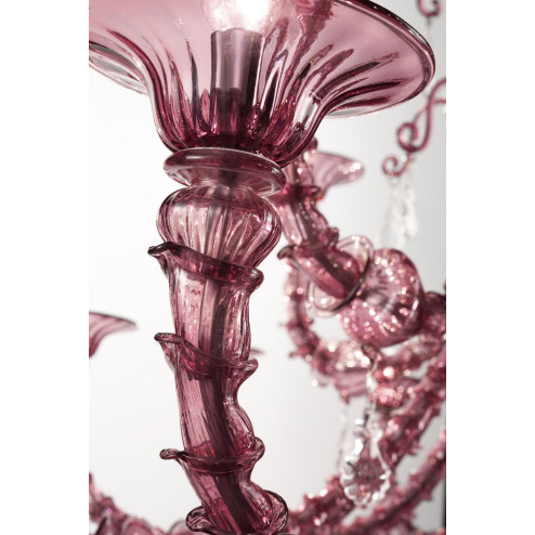 "Altea" lustre en verre de Murano - 12+6+6 lumieres- amethyste