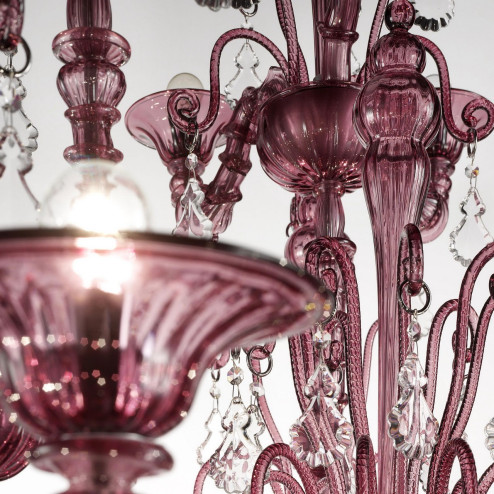 "Altea" lampara de cristal de Murano - 12+6+6 luces- amatista