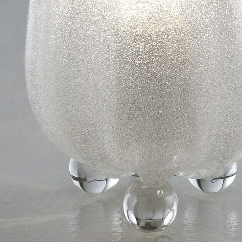 "Roma" lampe de chevet en verre de Murano - transparent grit