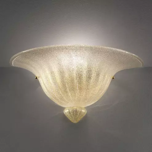 "Roma" Murano glass sconce - gold grit