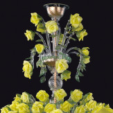 "Rose gialle" araña de cristal de Murano - 12+12 luces