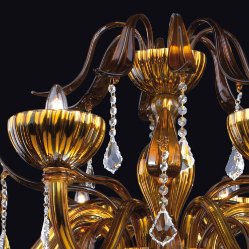 "Riace" lustre en verre de Murano - 8 lumieres