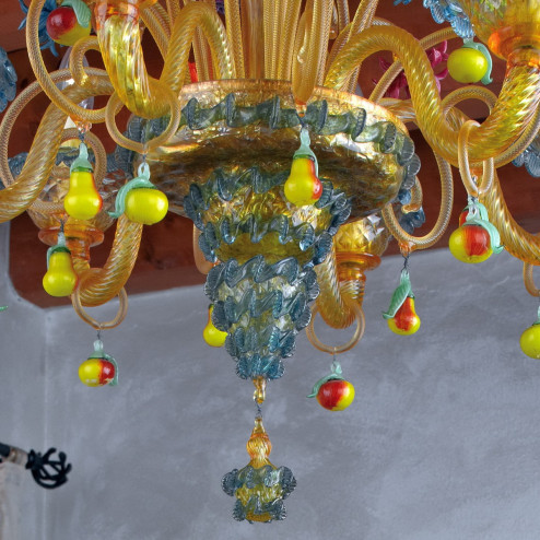 "Fruttini" lustre en verre de Murano - 6 lumieres
