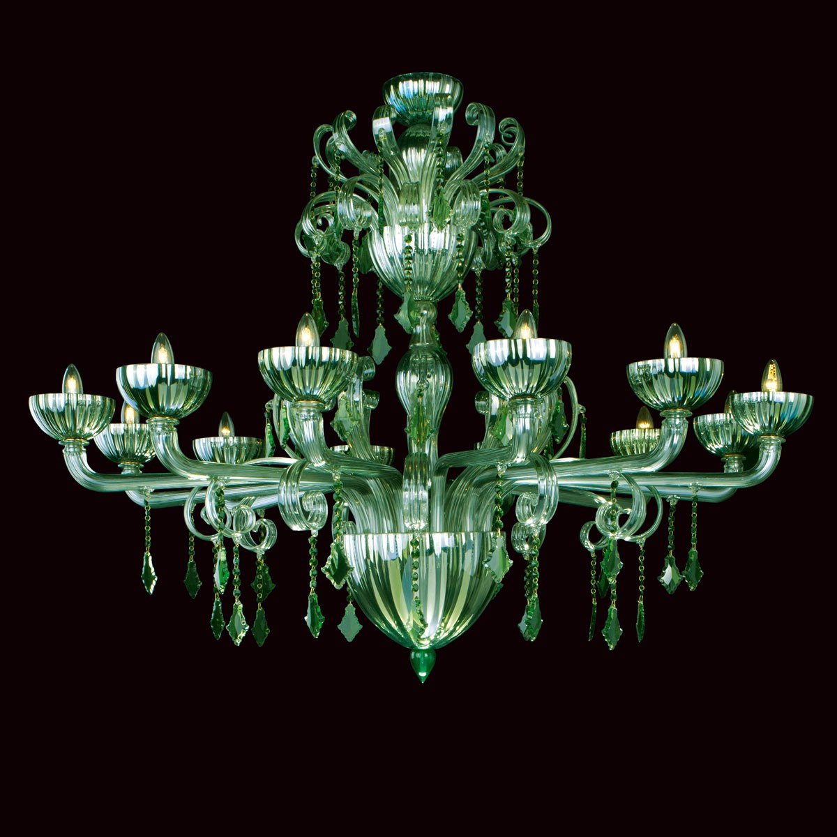 "Malak" Murano glass chandelier - 12 lights