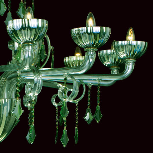 "Malak" lustre en verre de Murano - 12 lumieres