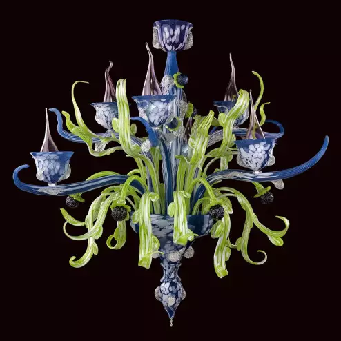 "Santippe" Murano glass chandelier - 6 lights