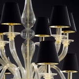 "Banquo" Murano glass chandelier - gold - 6+6 lights