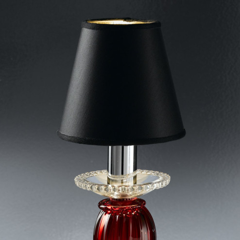 "Banquo " lampe de chevet en verre de Murano - 1 lumière - rouge et or