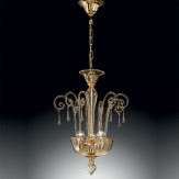 "Picandoi" lámpara colgante en cristal de Murano - 3 luces - ámbar